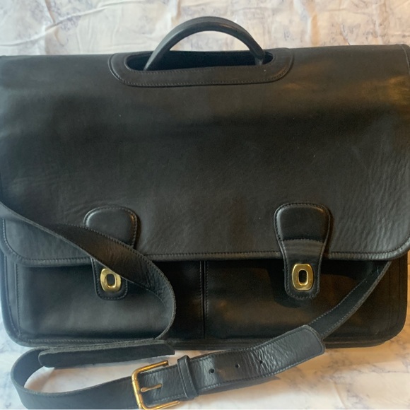 Coach Leather Briefcase Crossbody Bag Carryall Satchel 2001 - Picture 1 of 8